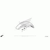 Схема вузла: Переднє крило для Honda CMX250 Rebel