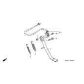 Схема вузла: Бічна підніжка для Honda VT125 Shadow