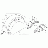 Схема вузла: Заднє крило для Honda VT750 Shadow Deluxe