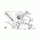 Схема узла: Передний тормозной цилиндр для Honda VT750 Shadow Spirit