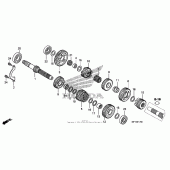 Схема вузла: Трансмісія для Honda VT1300 Stateline