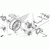 Схема вузла: Заднє колесо для Honda CBR1000 CBR1000RR Fireblade