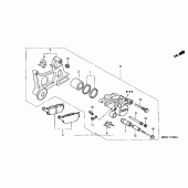 Схема вузла: Задній гальмівний супорт для Honda CBR600 CBR600F4i