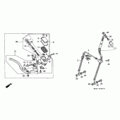 Схема узла: Передний тормозной цилиндр для Honda CBR1000 CBR1000F