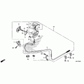 Схема вузла: Parking brake lever для Honda CTX700