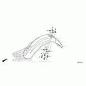 Схема вузла: Переднє крило для Honda CRF230 CRF230F