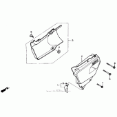 Схема вузла: Бічний обтічник для Honda NX250