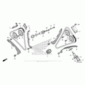 Схема узла: Цепь ГРМ & Натяжитель & Успокоитель для Honda ST1300 Pan-European Police
