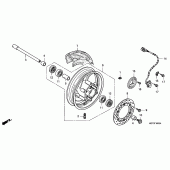 Схема вузла: Переднє колесо для Honda FJS400 Silver Wing