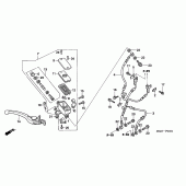 Схема вузла: Передній гальмівний циліндр (CB1300A / SA) для Honda CB1300 Super Four