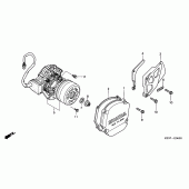 Схема вузла: Left crankcase cover / generator для Honda CR250