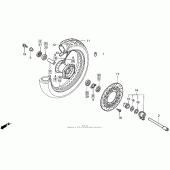 Схема вузла: Vt1100c2front wheel для Honda VT1100 Shadow ACE
