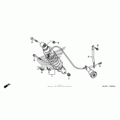 Схема узла: Задний амортизатор для Honda ST1300 Pan-European Police