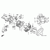 Схема вузла: Перед. головка циліндра cover для Honda VTX1300