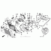 Схема вузла: Радіатор для Honda VF750 Magna