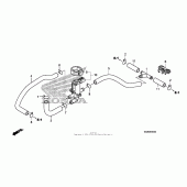 Схема узла: Система вентиляция картера для Honda VFR1200 VFR