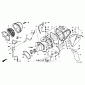 Схема вузла: Повітряний фільтр для Honda CRF450 CRF450X