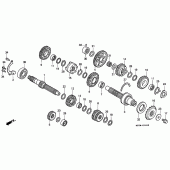 Схема узла: Трансмиссия для Honda VF750 Magna