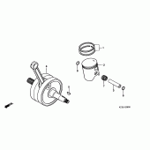 Схема узла: Коленчатый вал для Honda CR250