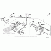 Схема вузла: Задній гальмівний супорт 2 для Honda CBR600