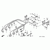 Схема вузла: Котушка запалювання для Honda GL1500 Valkyrie Interstate