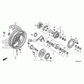 Схема вузла: Заднє колесо для Honda CB1000 CB1000R