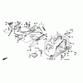 Схема вузла: Нижній обтічник (L.) (CBR600RR9, A / RA9, A) для Honda CBR600