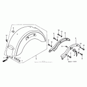 Схема вузла: Заднє крило для Honda VT750 Shadow Deluxe