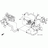 Схема узла: Водяной насос для Honda CB900 Hornet