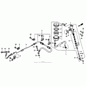 Схема узла: Задний тормозной цилиндр 1100 для Honda ST1100 Pan-European