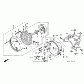 Схема узла: Фара для Honda CBF500