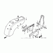 Схема узла: Заднее крыло для Honda VT1100 Shadow Spirit