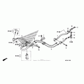 Схема узла: Задний тормозной шланг (st1300) для Honda ST1300 Pan-European