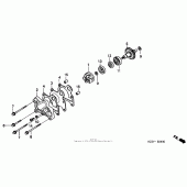 Схема узла: Водяной насос для Honda CR250