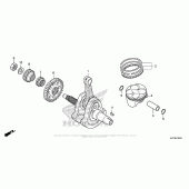 Схема узла: Коленчатый вал & Поршень для Honda CRF250 CRF250L