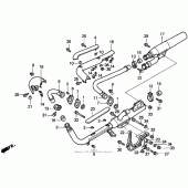 Схема вузла: Vt1100c2muffler для Honda VT1100 Shadow ACE