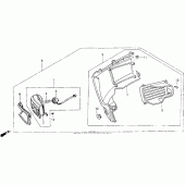 Схема узла: R. side under cowl set 92 для Honda GL1500 Gold Wing Aspencade