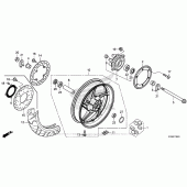 Схема вузла: Заднє колесо для Honda CB300F
