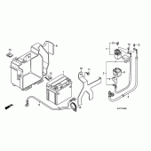 Схема узла: Аккумулятор для Honda XL125 Varadero