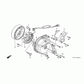 Схема узла: Левая крышка картера для Honda XR250