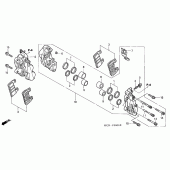 Схема узла: Передний тормозной суппорт для Honda CBR900RR CBR954RR Fireblade
