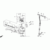 Схема вузла: Vt1100c fr. гальмівний циліндр 95-96 для Honda VT1100 Shadow