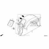 Схема вузла: Заднє крило 1 для Honda VT1300 Stateline