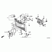 Схема вузла: Радіатор для Honda NC700