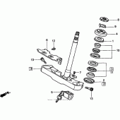 Схема вузла: Рульова траверса для Honda VT750 Shadow Deluxe