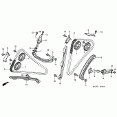 Схема вузла: Ланцюг ГРМ & Натяжник & Заспокоювач для Honda VFR800 VFR