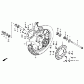 Схема узла: Заднее колесо для Honda CR250