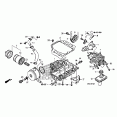 Схема узла: Масляный насос 2 для Honda VFR1200 VFR