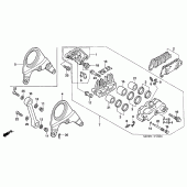 Схема вузла: Задній гальмівний супорт для Honda VFR800 VFR