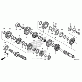Схема вузла: Трансмісія для Honda CRF450 CRF450X